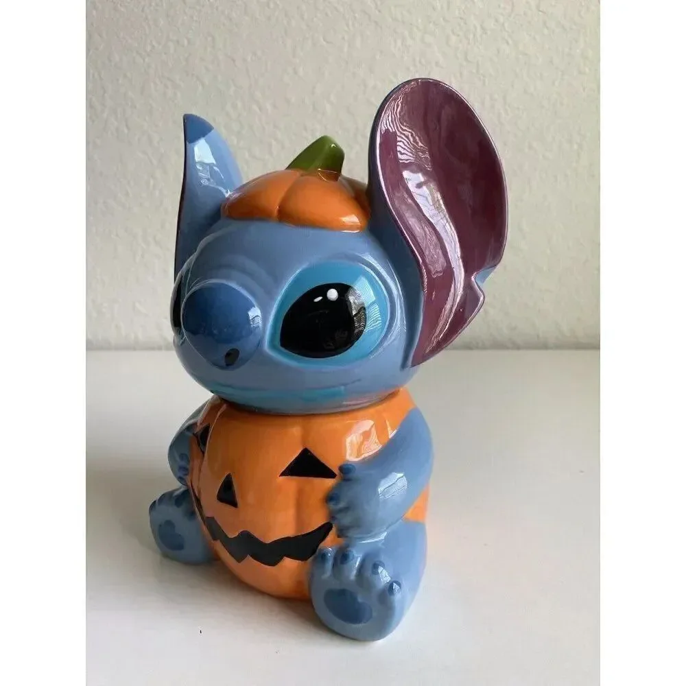 Disney Pumpkin Stitch Halloween Cookie Jar 2022 Stitch from Lilo‎ & Stitch NEW